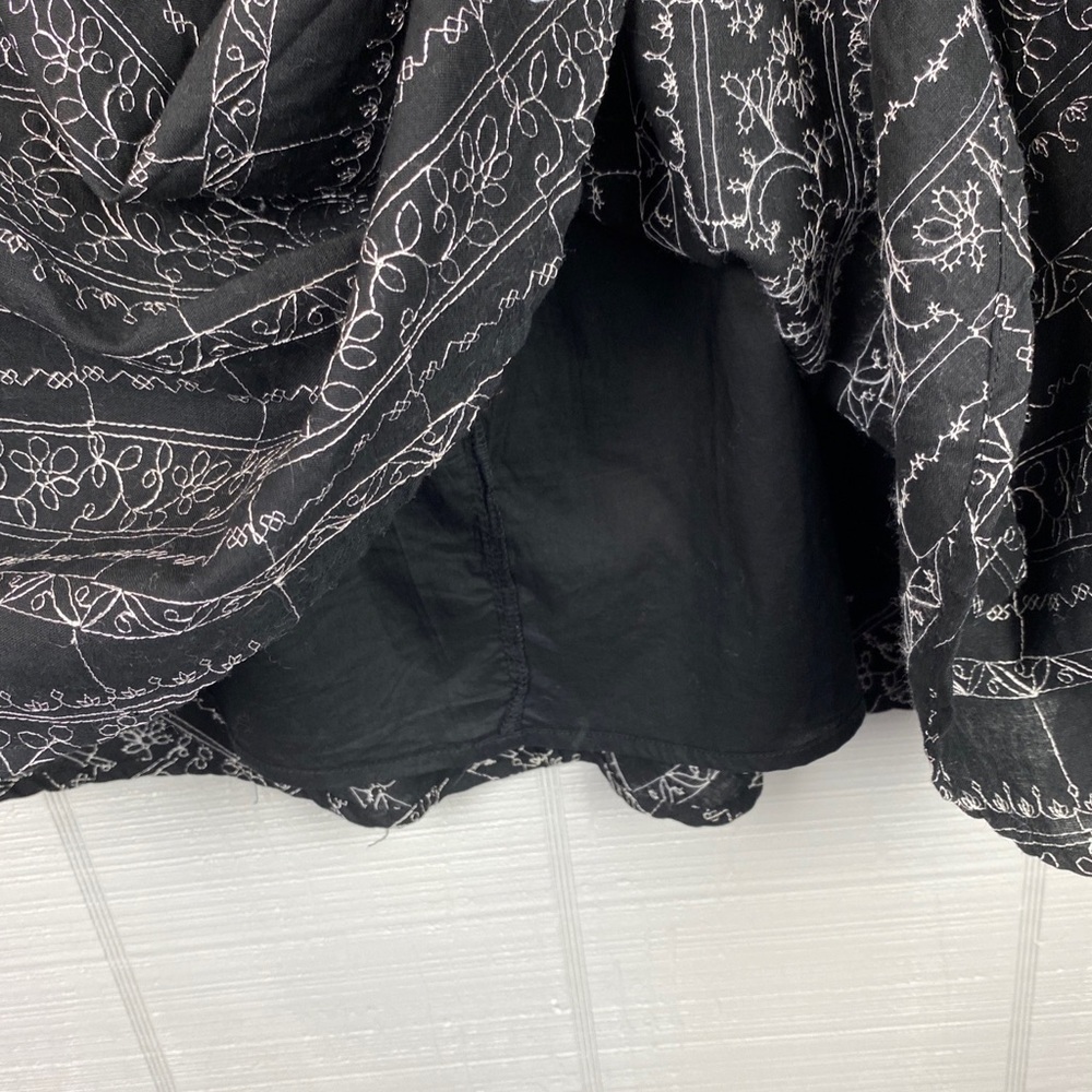 White House Black Market Floral Embroidered V-neck Halter Tie Top A-line Dress 2 - Picture 7 of 7